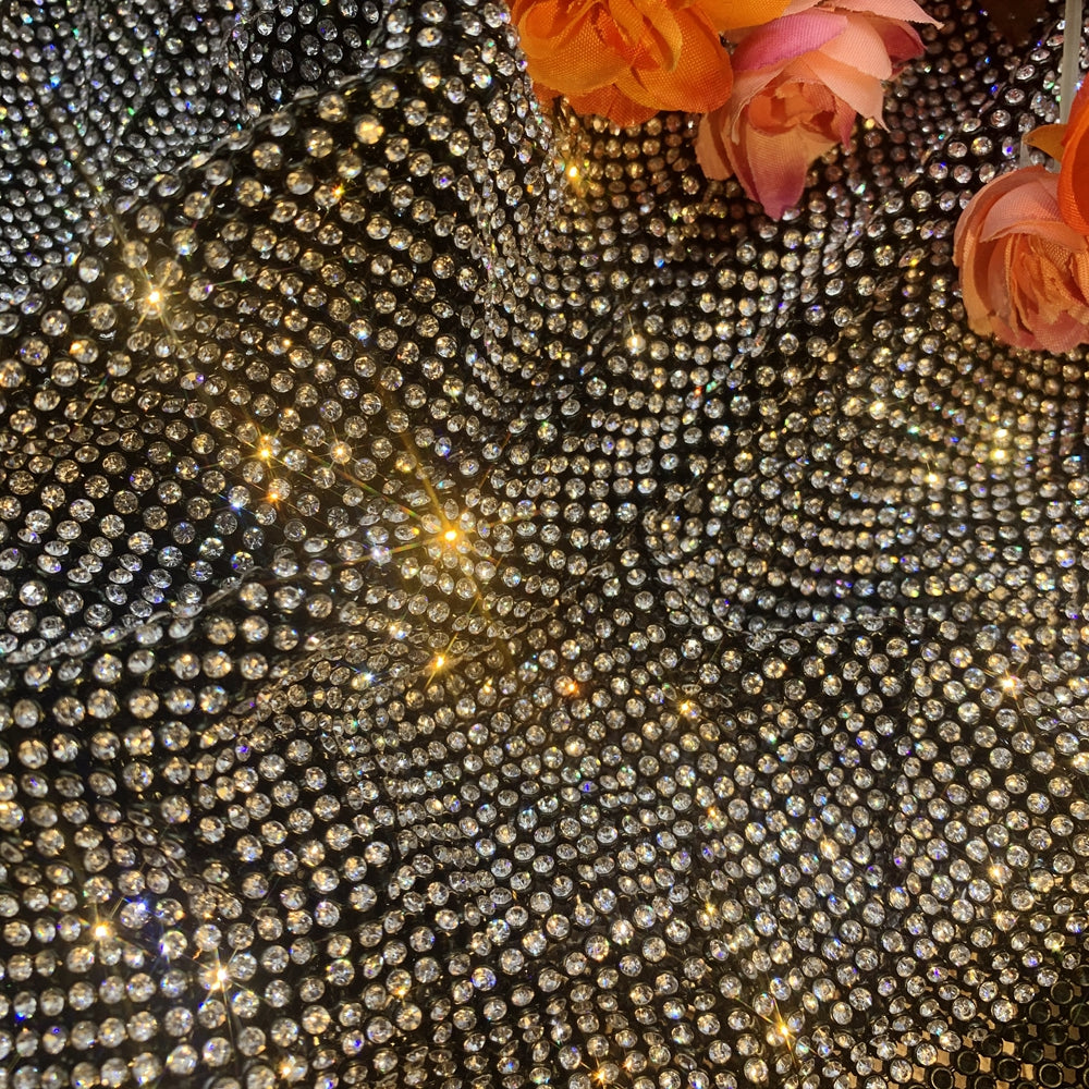 Sparkle Rhinestones Fbric For Dress